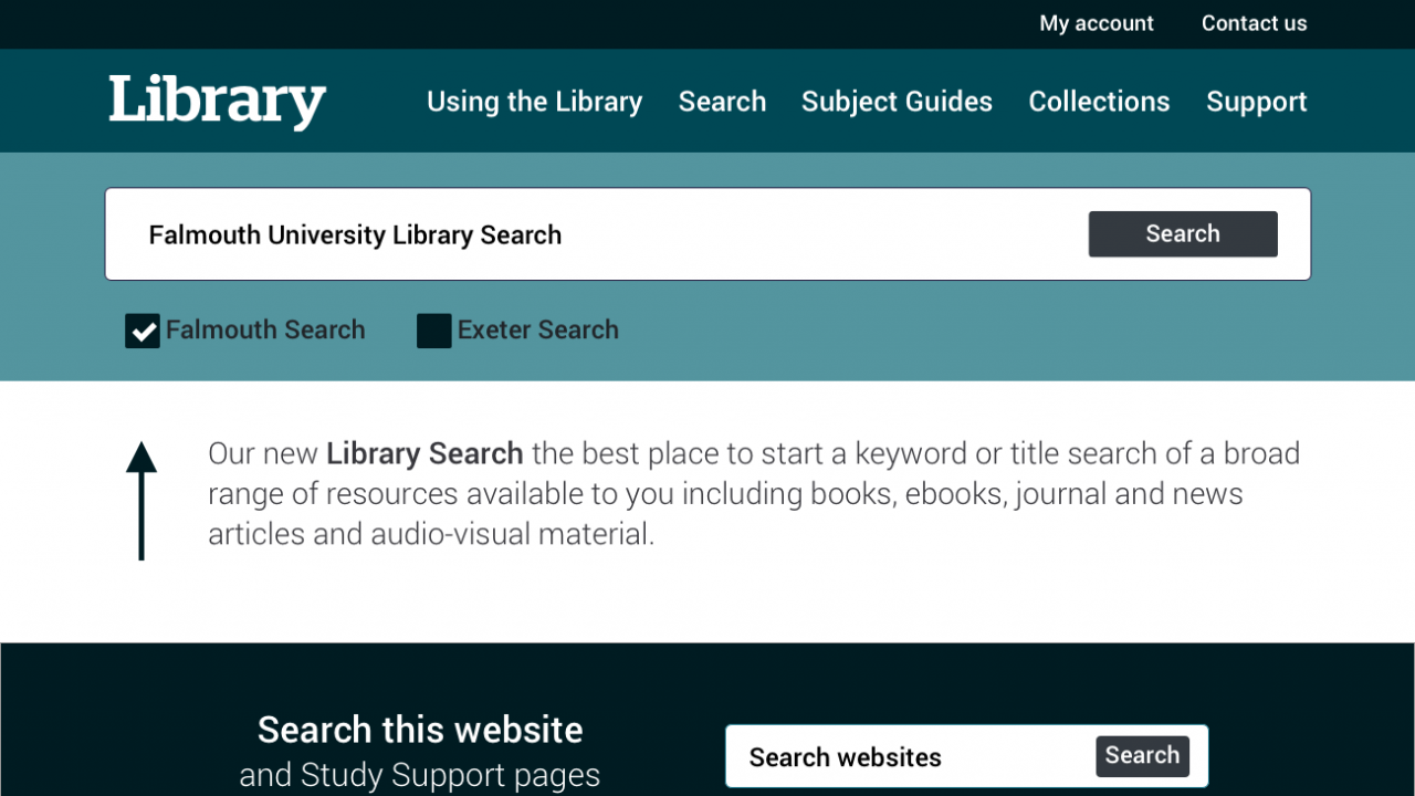 Library 2019 - search options page