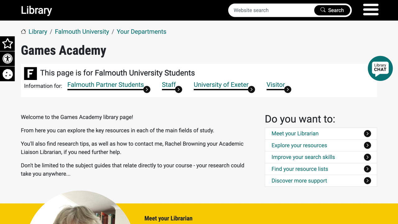 Games Academy Department page 